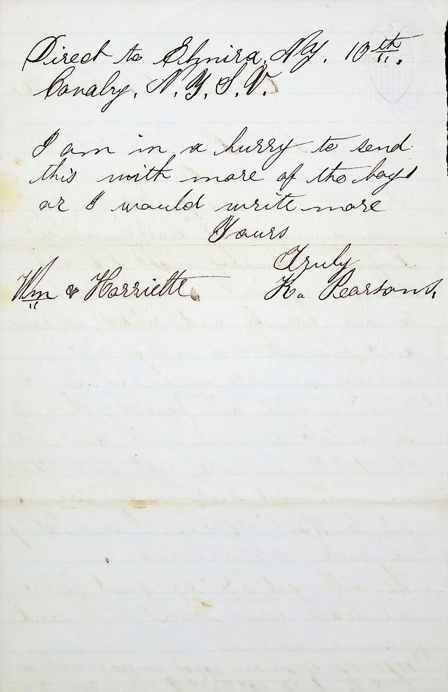 Elmira, NY: 12 Sept 1862